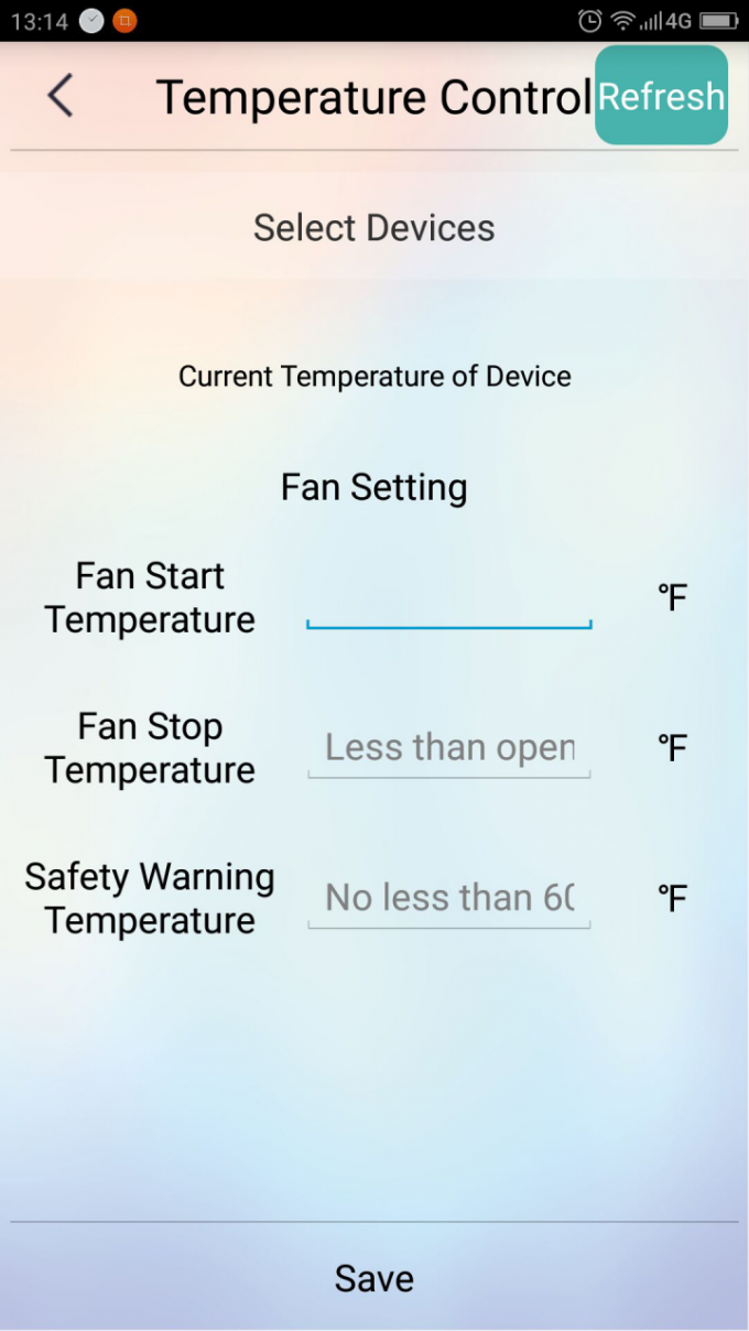 contrôle de température