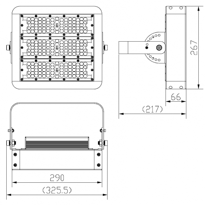 150w menés élèvent la lumière